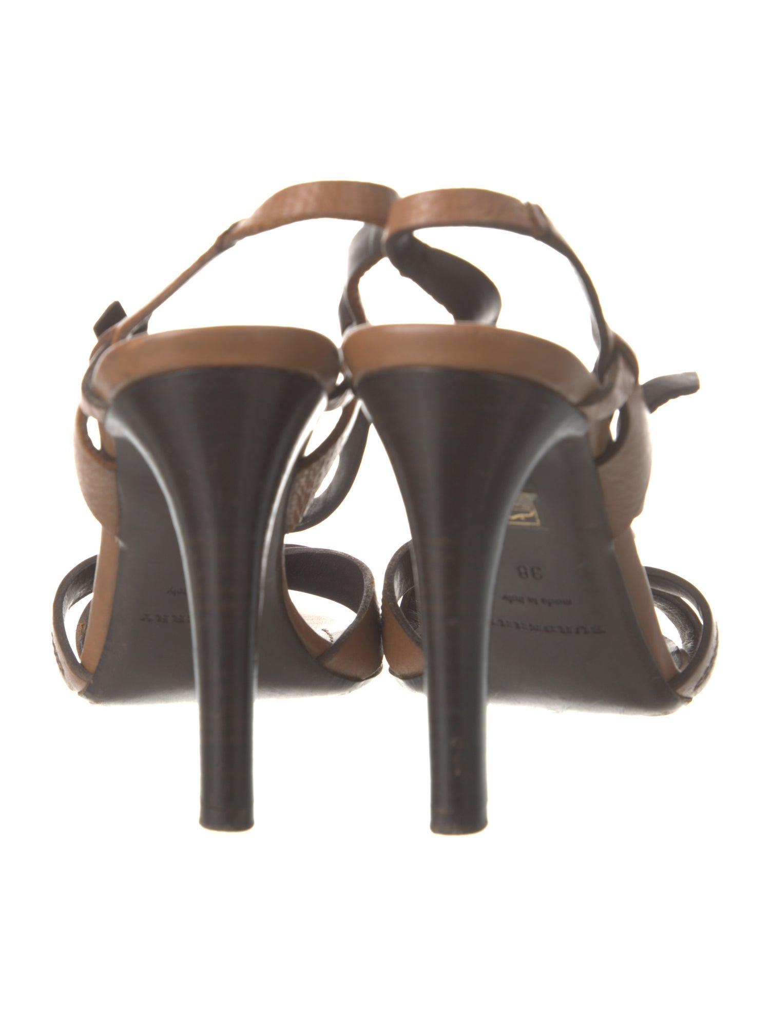 Burberry Leather T-Strap Sandals